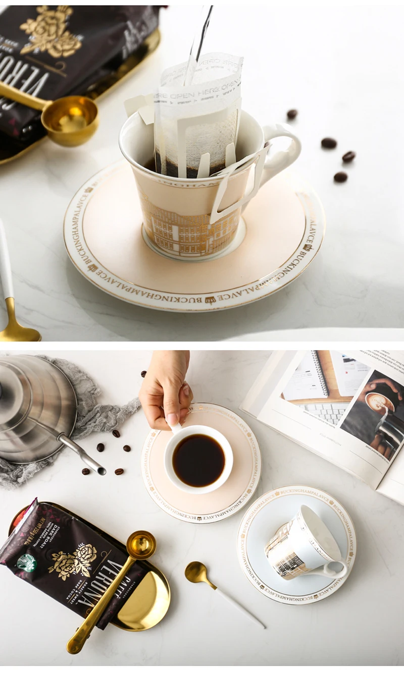 Креативная керамическая кофейная кружка в скандинавском стиле, чашка для молока, чашка для чая с блюдцем, кофейная кружка для путешествий, набор креативных кофейных кружек из костяного фарфора
