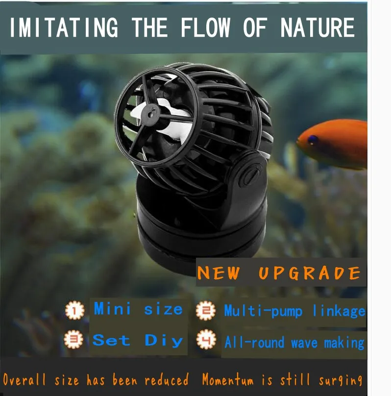 

JEBO New Fish Tank Mini Wave Pump Small Wireless Frequency Conversion Surfing Pump SW And OW Series Simulated Nature Wave Maker