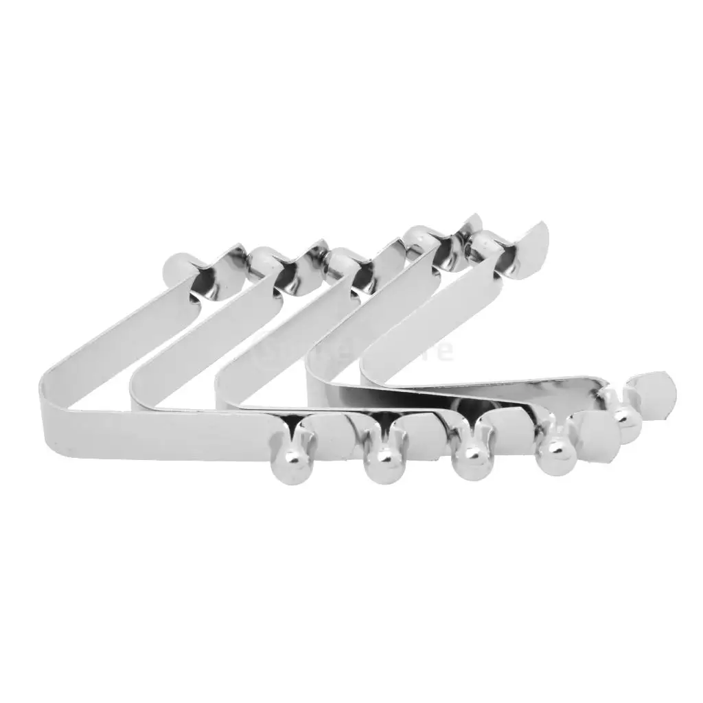 5x Steel Kayak Boat Paddle Push Button Tent Pole Clips Hollow Double Pins