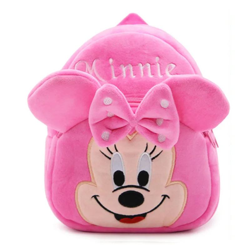 pink Minnie 3D мультфильм школьная сумка Детские плюшевые рюкзаки мини школьный рюкзак Детский плюшевый Детский рюкзак школьные сумки для девочек и мальчиков рюкзаки - Цвет: pink Minnie