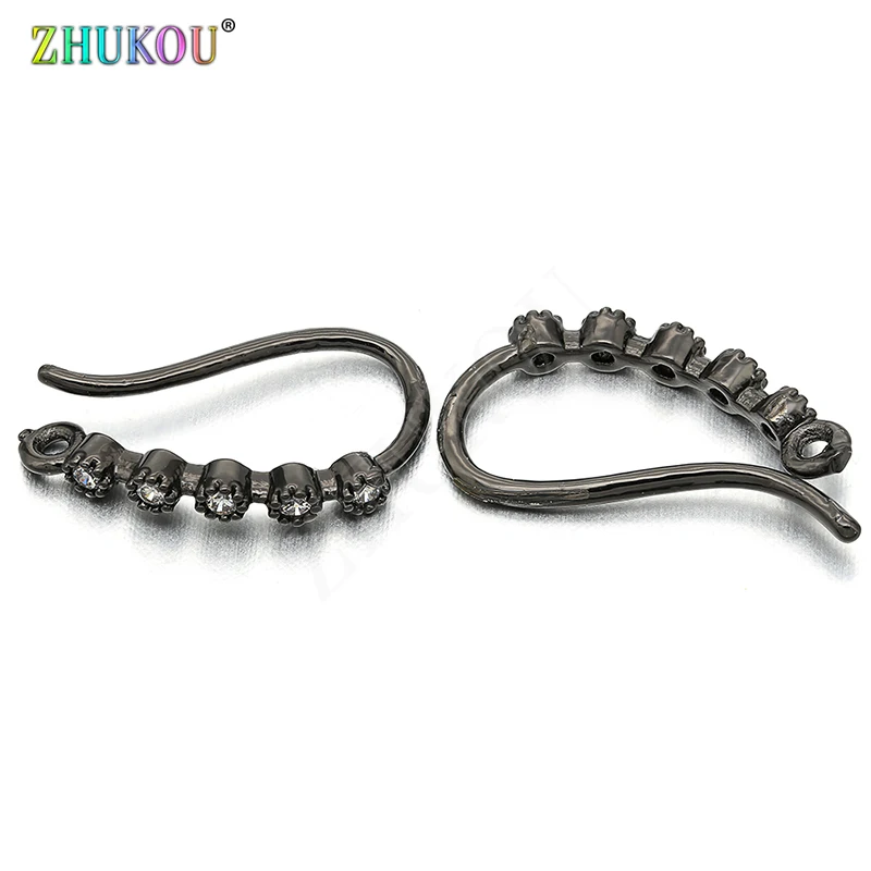 

1 Pair 9*16mm Handmade Brass Cubic Zirconia Diy Earrings Accessories DIY Jewelry Findings Accessories , Model: VE22