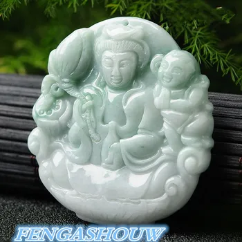 

FENGASHOUW Natural Zhaocai Guanyin pendant popular fashion for men and women to send friends and family gifts accessories!!