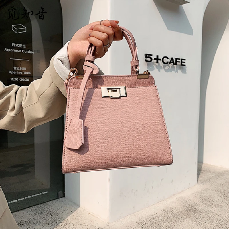 

2019 Luxury Brand Designer Casual Women Pu Leather Handbags Fashion Lock Shoulder Macaron Candy Color Messenger Bags