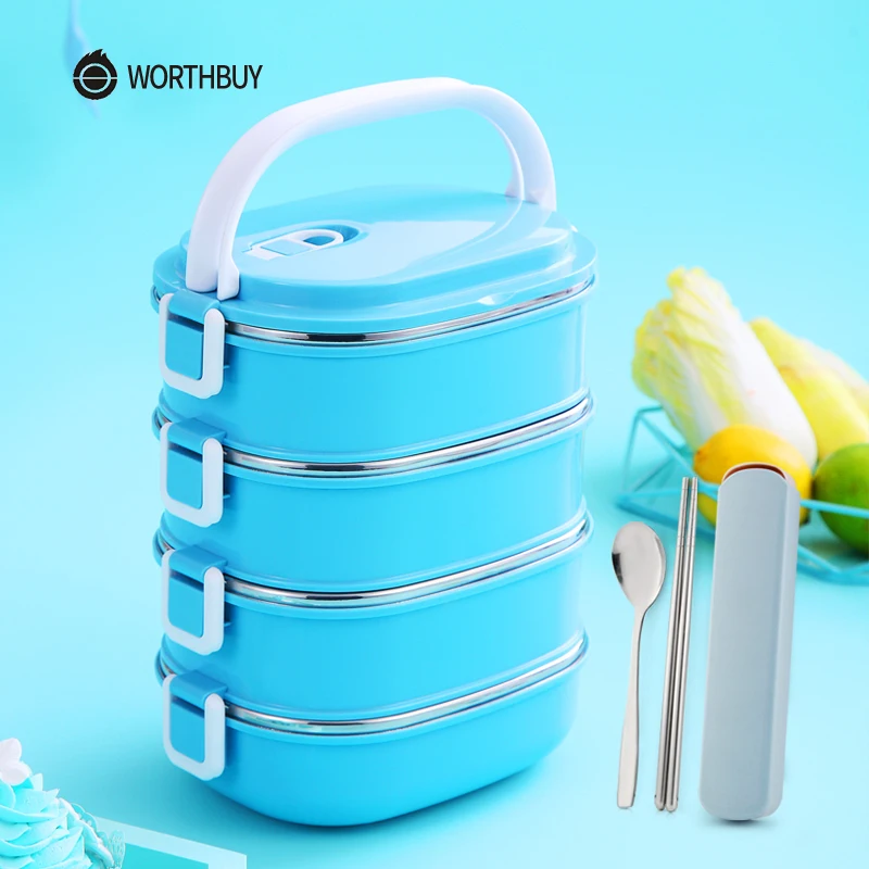 WORTHBUY японский контейнер для завтрака детей школьная герметичная коробка из