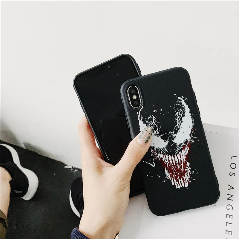 Чудо яд супер герой тиснение телефонные чехлы для iphone 6 6s 7 8 plus X XR XS Max DC Comics мягкий