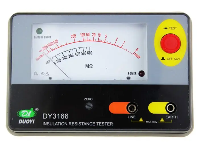 DY3166 resistance tester, Analog Insulation Resistance Tester, earth