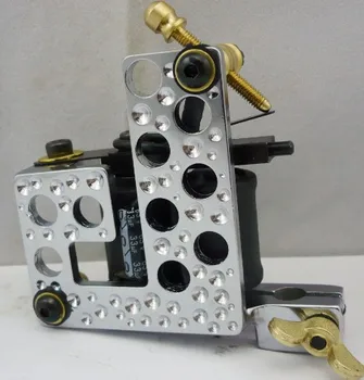 

5Pcs/lot Professional Handmade Tattoo Machine 10 Wrap Coils Iron Cast Frame Custom Tattoo Gun For Liner Shader HTM-6227