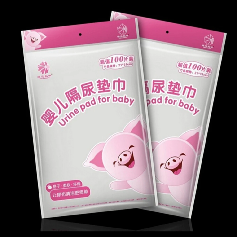

100PCS Baby Disposable Diaper Non-Woven Cloth Diaper Baby Nappy Insert Soft Disposable Liner Flushable Disposable Diaper