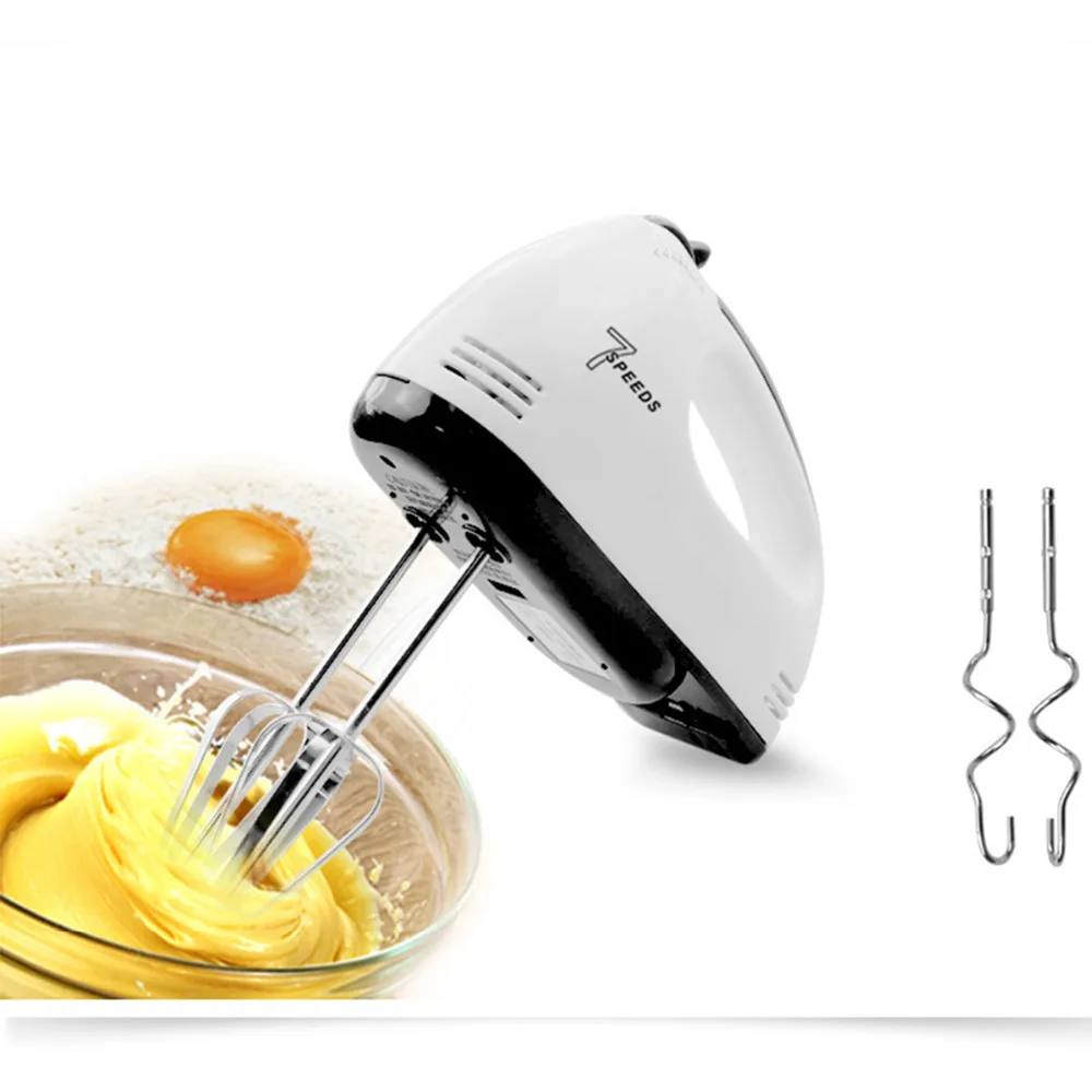 

7 Speed Dough Hand Mixer Egg Beater Food Blender Multifunctional Food Processor Ultra Power Electric Kitchen Mixer 180W