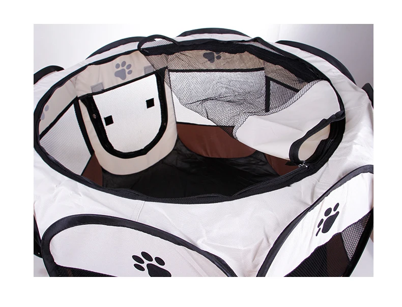 Portable Folding Pet Tent Breathable Dog Cat House Cage Playpen Puppy Kennel Easy Operation Octagonal Fence Outdoor Supplies (5)