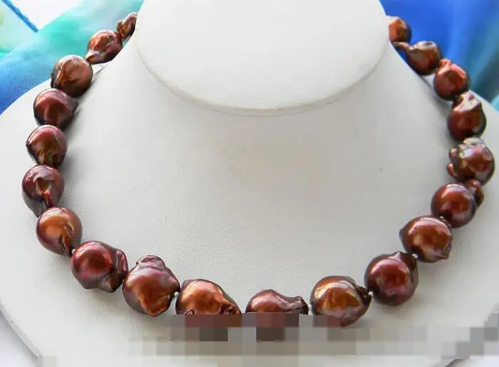

song voge gem nanJ1289 coffee KESHI REBORN PEARL NECKLACE