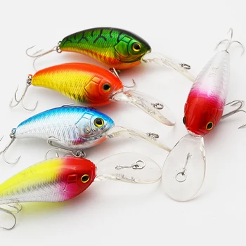 

6color 55mm 13.8g Fishing Lures Wobbler Crank Long-tongued Hard Baits Artificial Baits Fishing Tackle Free shiping