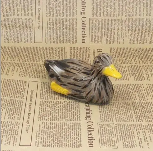 

WYZHY Simulation feather animal small water duck home decoration handicraft 15X7cm