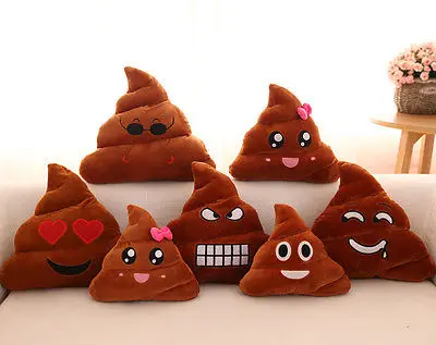 

Funny 4 Types Mini Emoji Pillow Cushion Poop Shape Pillow Doll Toy Throw Pillow Amusing emotion Poo Cushion almofadas