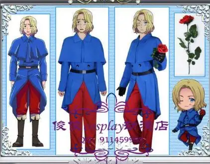 

Anime French Axis Powers Hetalia France Cosplay Costume Adult Customized Any Size Hot Sale Halloween Costumes For Men