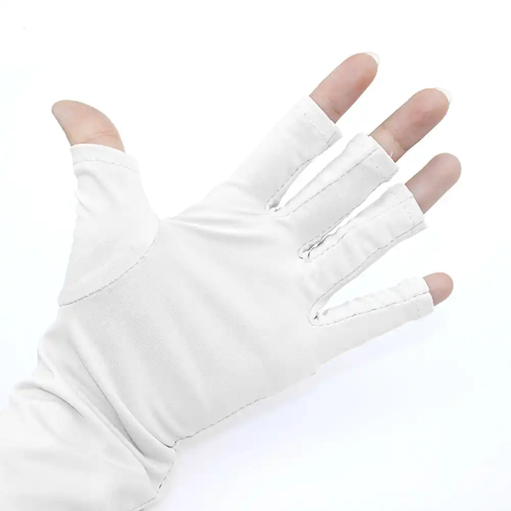 par de guantes para manicura nail art guante anti uv para lampara de luz uv radiatio 2m0823