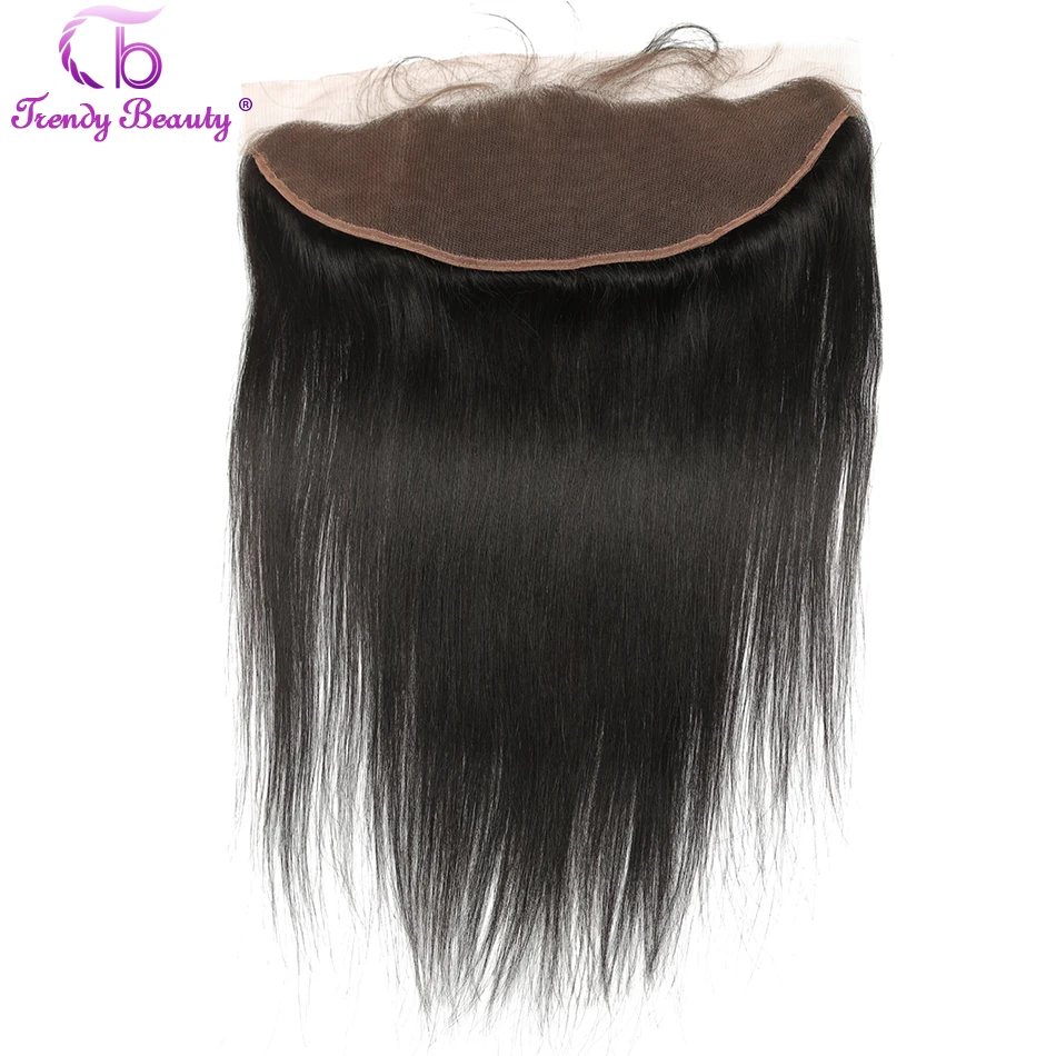 

Trendy Beauty Lace Frontal Closure 13x4 Free Part Straight Brazilian Human Hair Ear to Ear Lace Closure Frontal Non-Remy-Hair