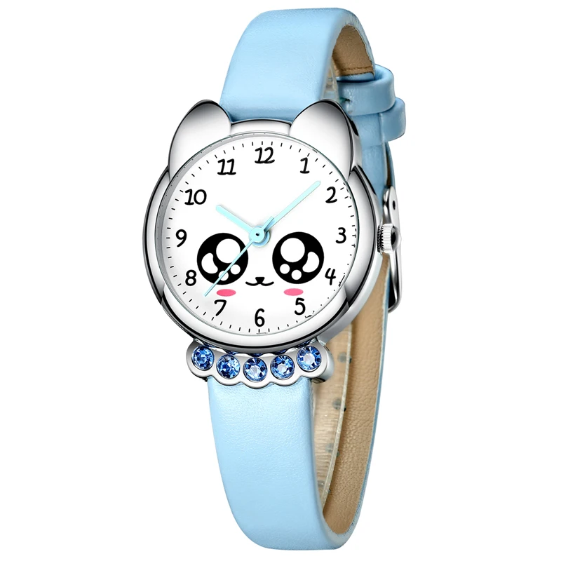 KDM часы для девочек детские часы из натуральной кожи с милой лисой Роскошные водонепроницаемые часы с бриллиантами милые детские наручные часы студенческие часы