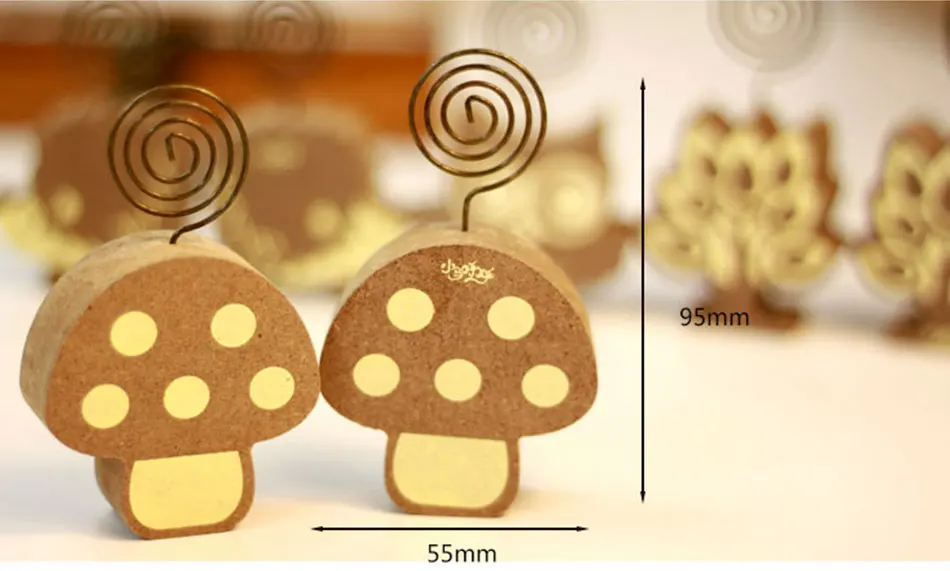 Клипса для заметок дерево милые грибы Ежик сова дерево Memo пинцер фотографии клипов Клип держатель Деревянный небольшой зажимы стенд Peg