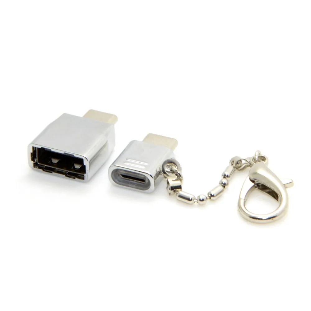 Из Металла Тип-C адаптер брелок Наборы Micro USB к Тип C& USB к Тип-C OTG конвертер синхронизации данных зарядный адаптер для Android