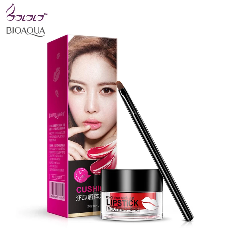 

BIOAQUA brand beauty lips makeup multicolor charm air cushion lipstick color non-stick cup lipstick lip gloss calm makeup power