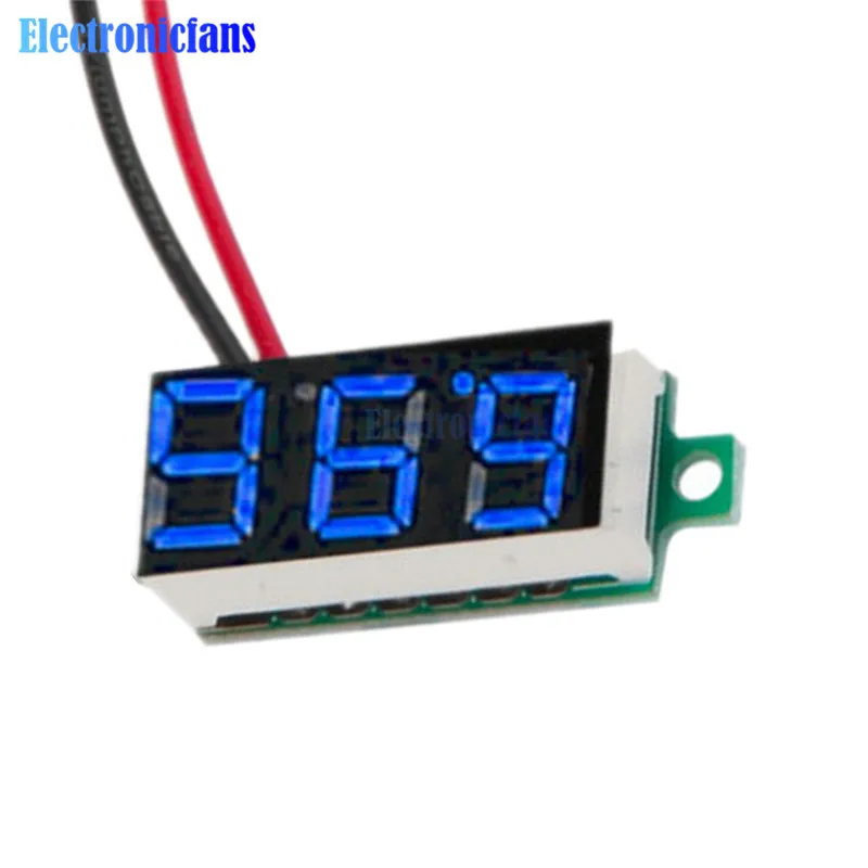 

0.36 Inch 3-Digit Display Voltmeter Meter Mini Digital LED Display Voltmeter Blue Panel Voltage Meter DC 4.7~32V