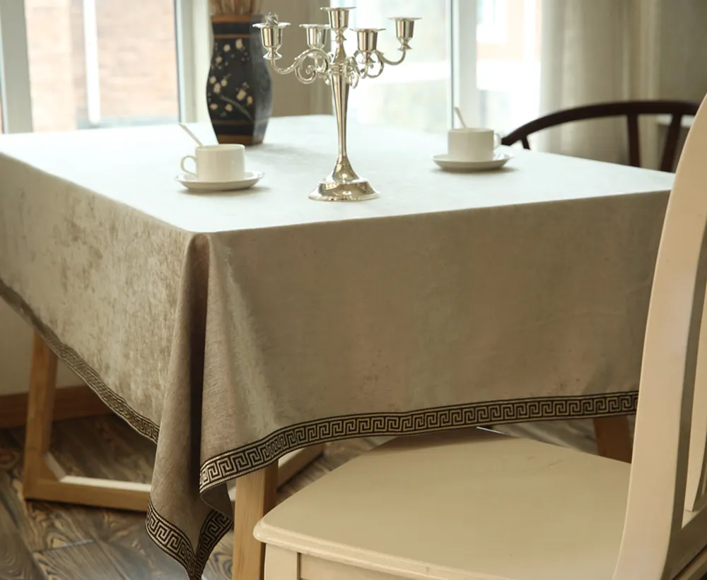 Striped Dining Table Cloth Simple European style high-end luxury rectangular conference tablecloths