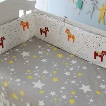 Промо-акция! 6 шт. детская кроватка, детские постельные принадлежности, комплекты из хлопка для детей(бамперы+ простыня+ наволочка