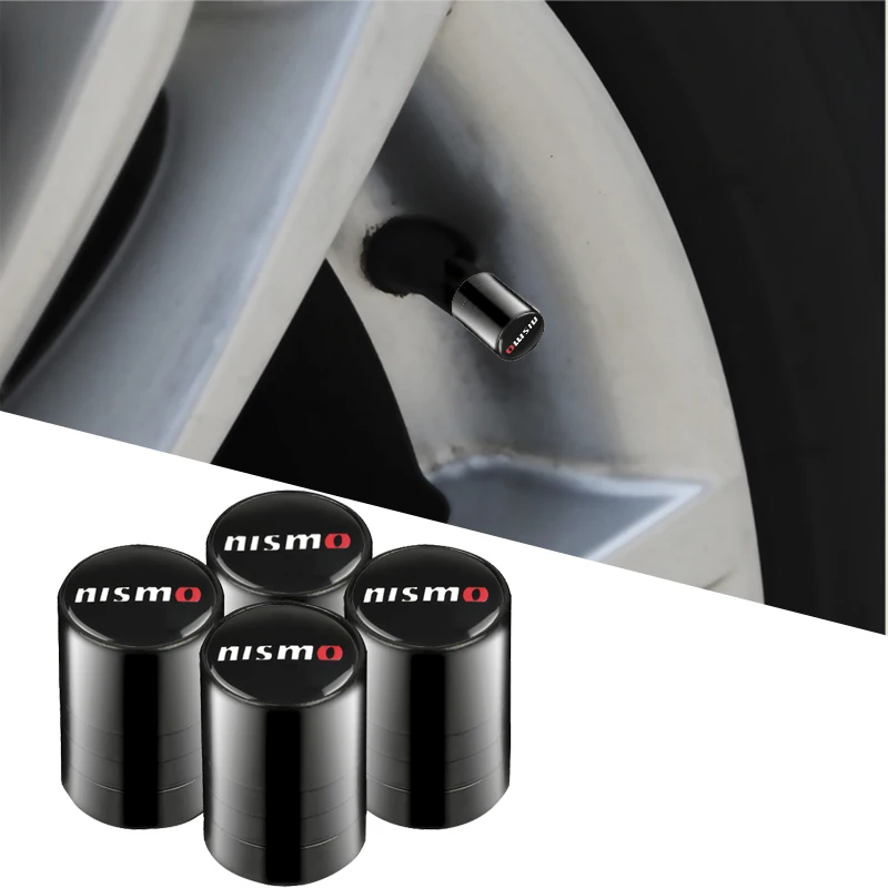 

Car Styling Car Accessories Tire Valve Stem Caps For NISMO Logo For Nissan X-Trail Qashqai Murano TIIDA Altima Sunny BlueBird
