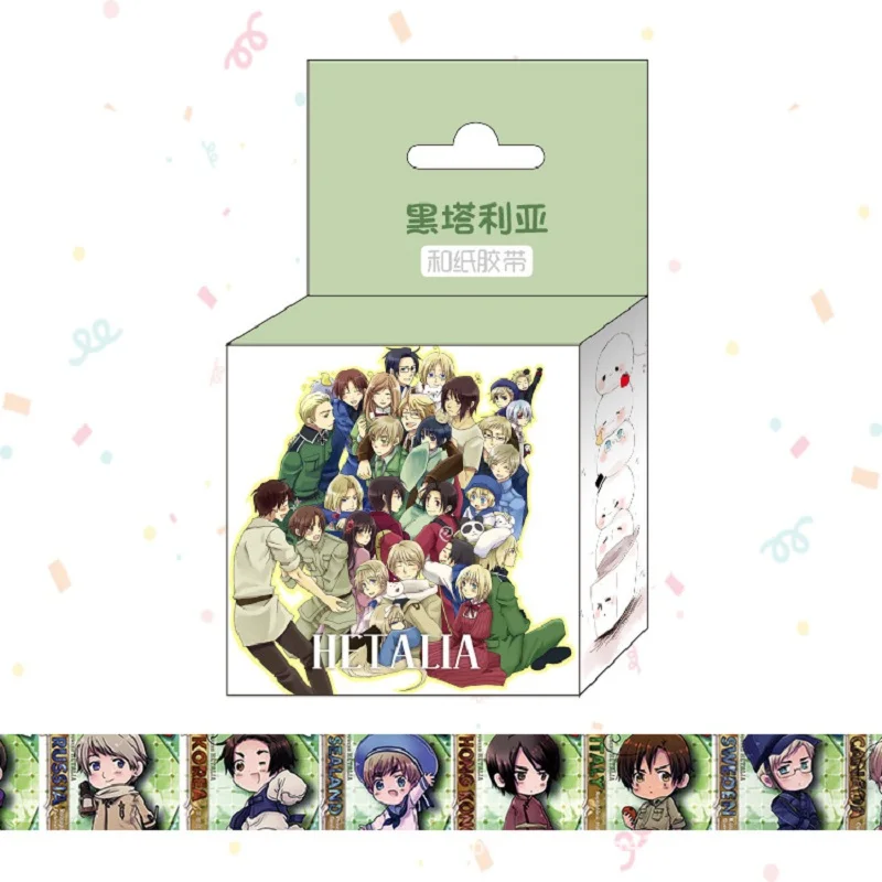 

1.5cm*5m Hetalia Axis Powers Anime Washi Tape Adhesive Tape DIY Scrapbooking Sticker Label Masking Tape