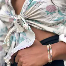 Новая мода Золотая, радужная cz браслет для женщин красочный кубический цирконий модный Европейский Леди Рождественские ювелирные изделия