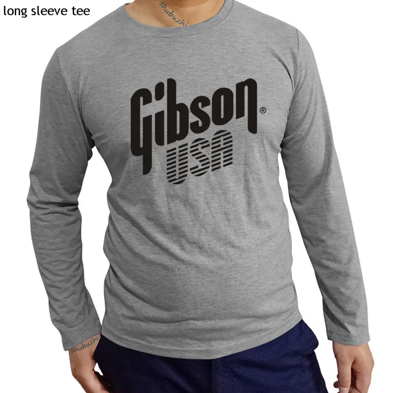 

Gibson Usa Guitar Rock T-Shirt 100% Heavy Cotton Excellent Quality men t shirt fashion cool tshirt o-neck casual tees and tops