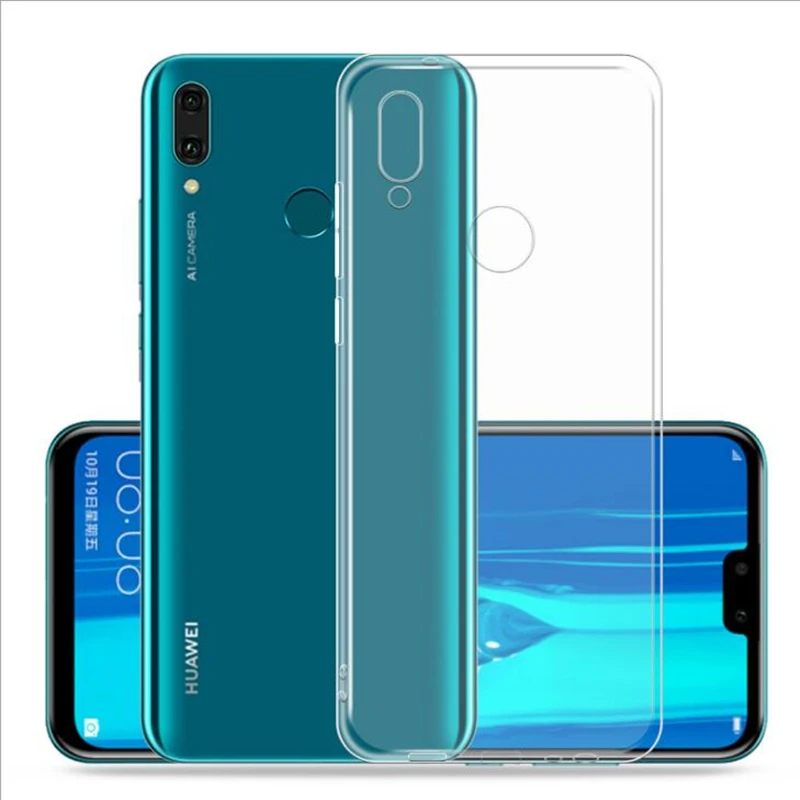 

Huawei Y9 2019 Case Silicon Protector Transparent funda CASE for Huawei Y9 2019 Cover Coque Etui Hoesje Accessory Capa Capinha
