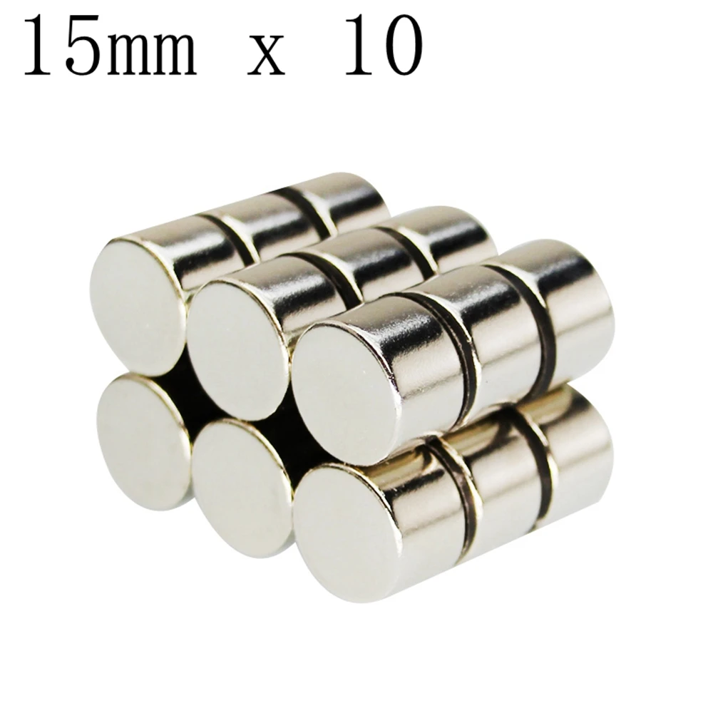 Powerful Magnetic Cylinder Magnets Disc 15mm x 10mm Round NdFeB N35 20pcs 15*10 Rare Earth Imanes Strong Neodymium Magnet