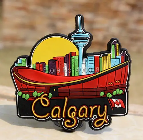 Whole Pvc Fridge Magnet Custom Printed Refrigerator Magnets Fast Tourist Souvenir Rubber Fridge Magnet Calgary Canada