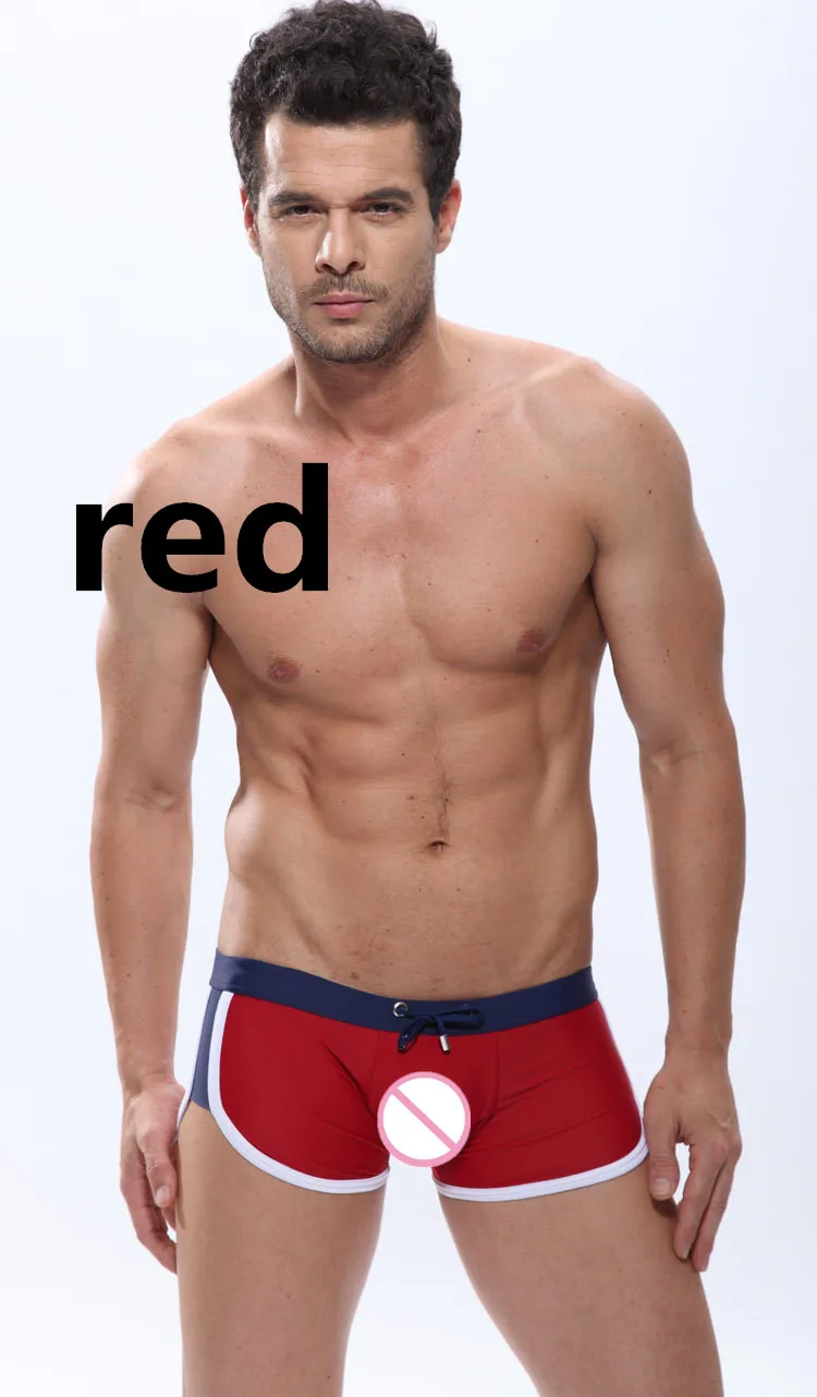 Сексуальное нижнее белье плюс размер нижнее белье трусы боксеры мужские cueca masculina calzoncillos плавательные спортивные шорты Нижнее белье dos homens - Цвет: red