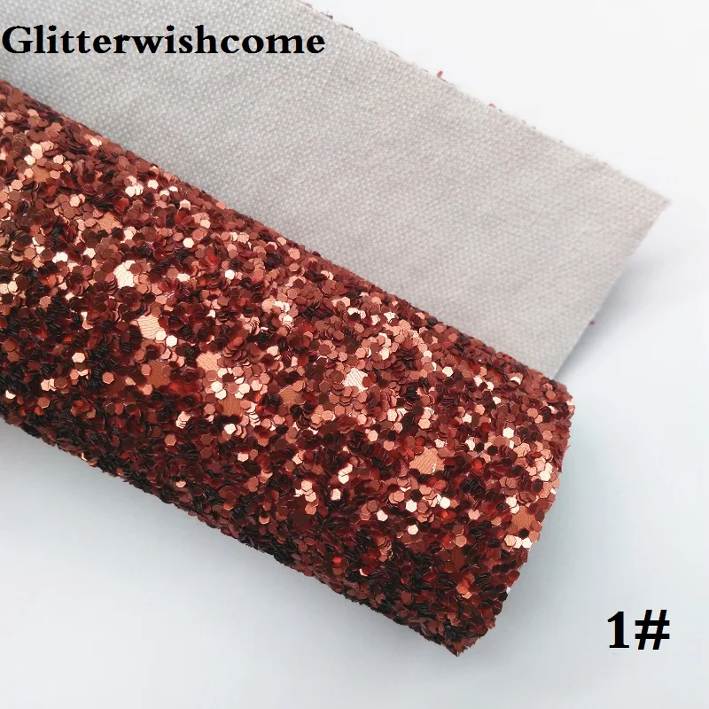 Glitterwishcome 21X29 см A4 Размеры синтетическая кожа, матовый с эффектом блестящей кожи, кожа тканевый Виниловый фон для банты, GM041A - Цвет: 1