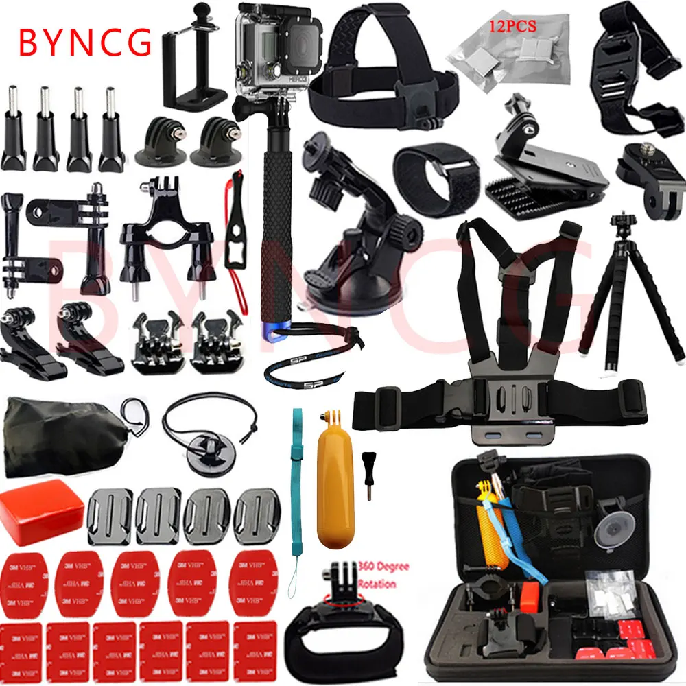 Wholesale BYNCG for GoPro Hero 5 Accessories Set for Go Pro Hero 5 4 3 Kit GoPro Mount SJCAM SJ4000 for xiaomi yi camera eken h9 tripod Buy Cheap BYNCG for GoPro Hero 5 Accessories Set for Go Pro Hero 5 4 3 Kit GoPro Mount SJCAM SJ4000 for xiaomi yi camera eken h9 tripod