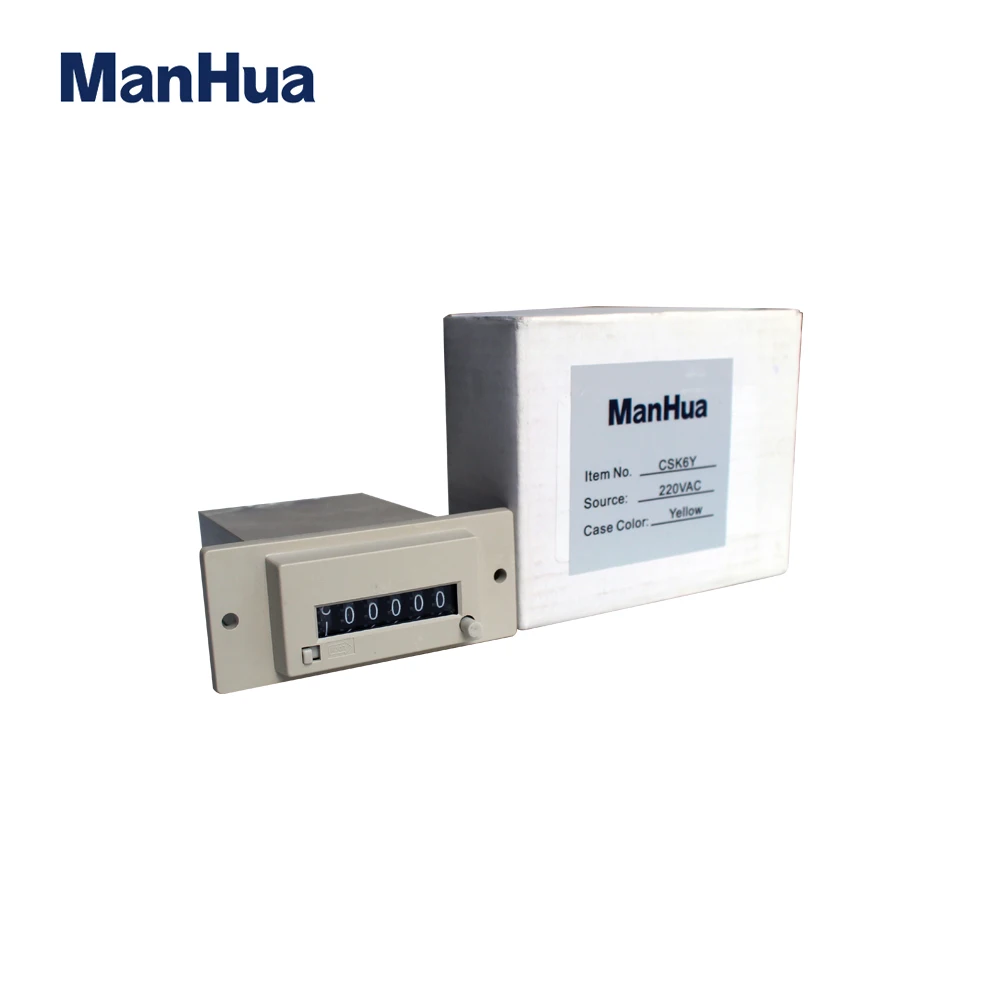ManHua 220VAC CSK6Y электромагнитный счетчик с счетчиком блокировки сброса