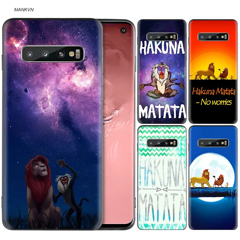

Hakuna Matata Lion King Silicone Case For Samsung Galaxy S8 S9 S10 Plus S10e A50 A30 M30 A40 A20 A10 M20 M10 S7 Edge Cover