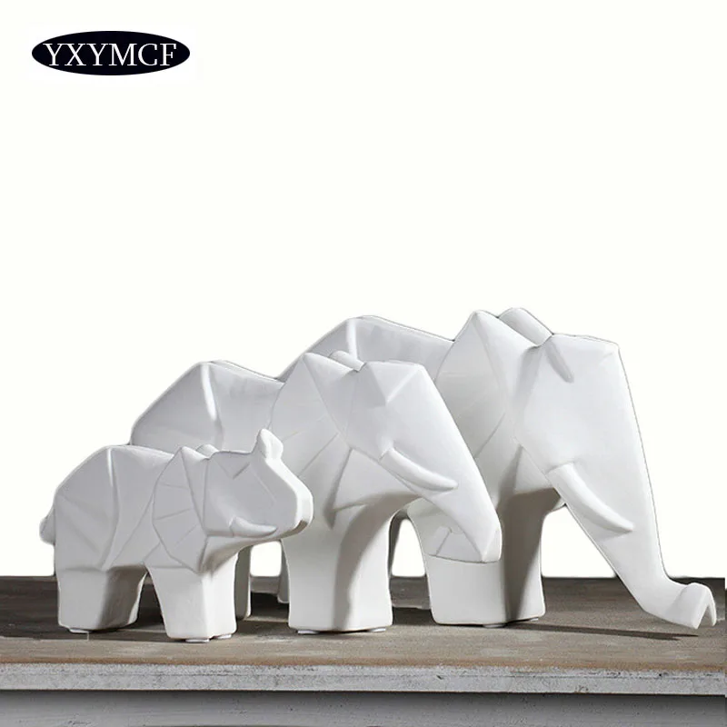 

Nordic Home Decor Ornament Elephant TV Wine Cabinet Decoration Furnishings Ornament Best Gift Treroom Tea Favor White Figurines