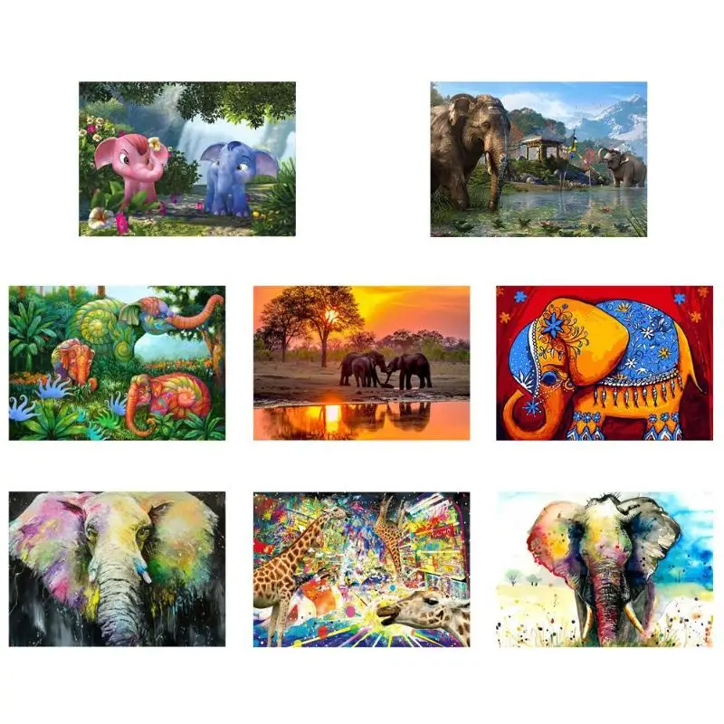 

5D DIY Full Drill Diamond Painting Elephant Cross Stitch Embroidery Kit