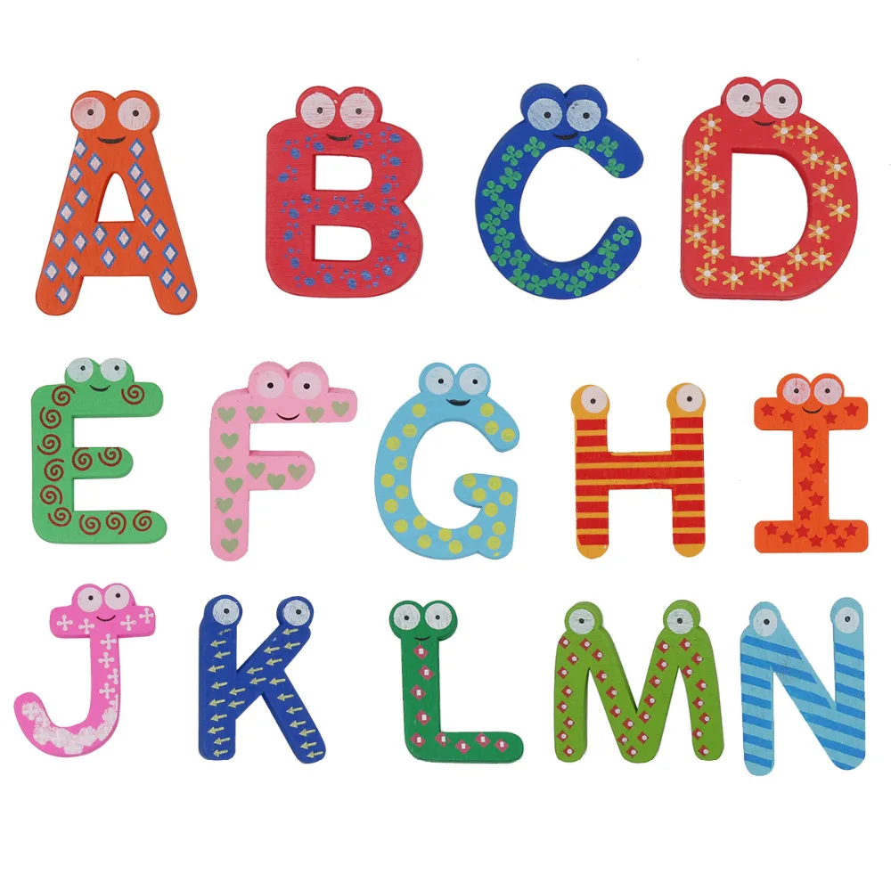 

Fridge Wooden Magnet Letter Table Smart Development Toy Child Magnetic Sticker Classroom Whiteboard Gadget 30% off
