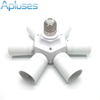 

6 in1 E27 Base LED Bulb Holder Socket Splitter Light Lamp Bulb Adapter Holder 1 to 6 Lamp Bases