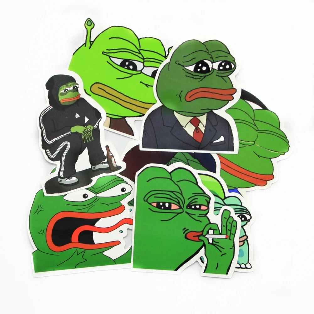 8 шт./лот Pepe Sad Frog забавная наклейка для автомобиля ноутбука багаж скейтборд