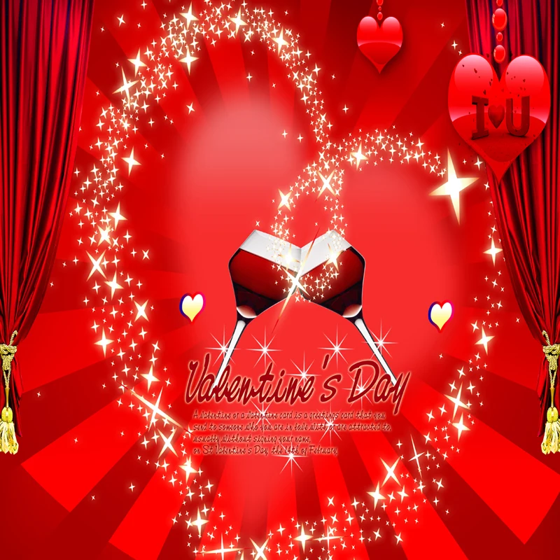 Valentine's Day Wedding Vinyl Photography Backdrops Lip prints