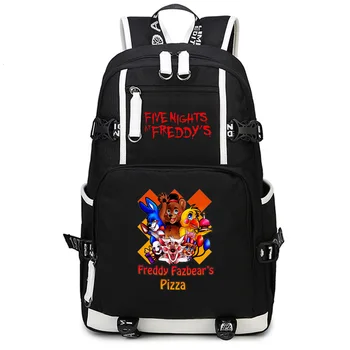 

Five Nights at Freddy's Teenagers Cartoon Laptop Backpack Boys Canvas Bags School Bag Anime Bagpack Students Satchel Travel Bags