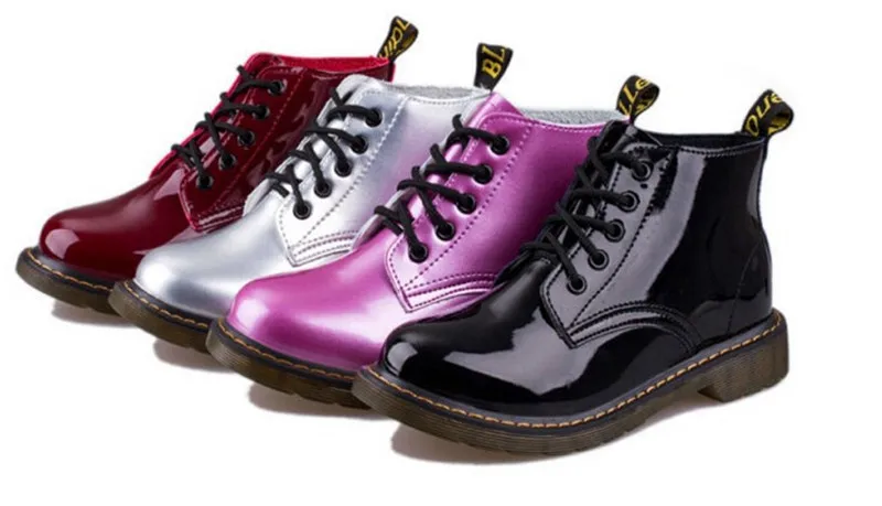 Cuculus/ботинки размера плюс; ботинки из лакированной кожи; женская обувь на шнуровке в школьном стиле для девочек; цвет красный, черный; ботильоны в байкерском стиле; коллекция 1414 года