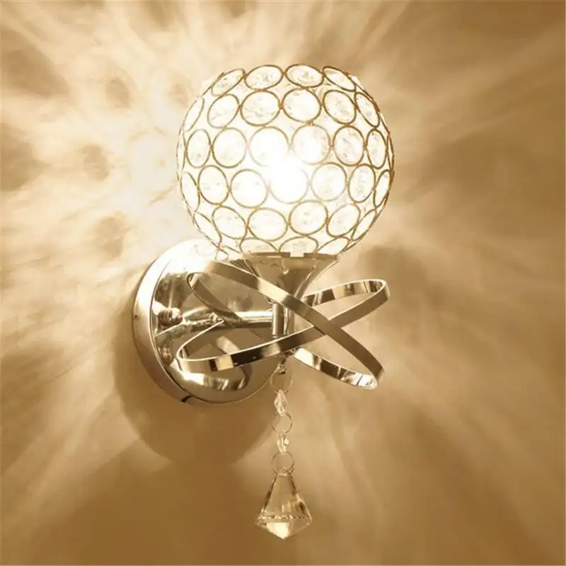 Decor Deco Maison Stair Dressing Table Crystal Wandlamp Bedroom Applique Murale Luminaire Lampara De Pared Interior Wall Light - Цвет абажура: Version B