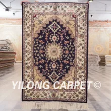 YILONG 2'x3' турецкие синие ковры Тебриз ручной работы персидский ковер конструкции(YHW358B2x3